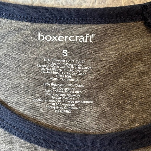 Michigan Wolverines Baseball Shirt Womens S Gray Blue Colorblock Graphic Tee - Picture 7 of 8